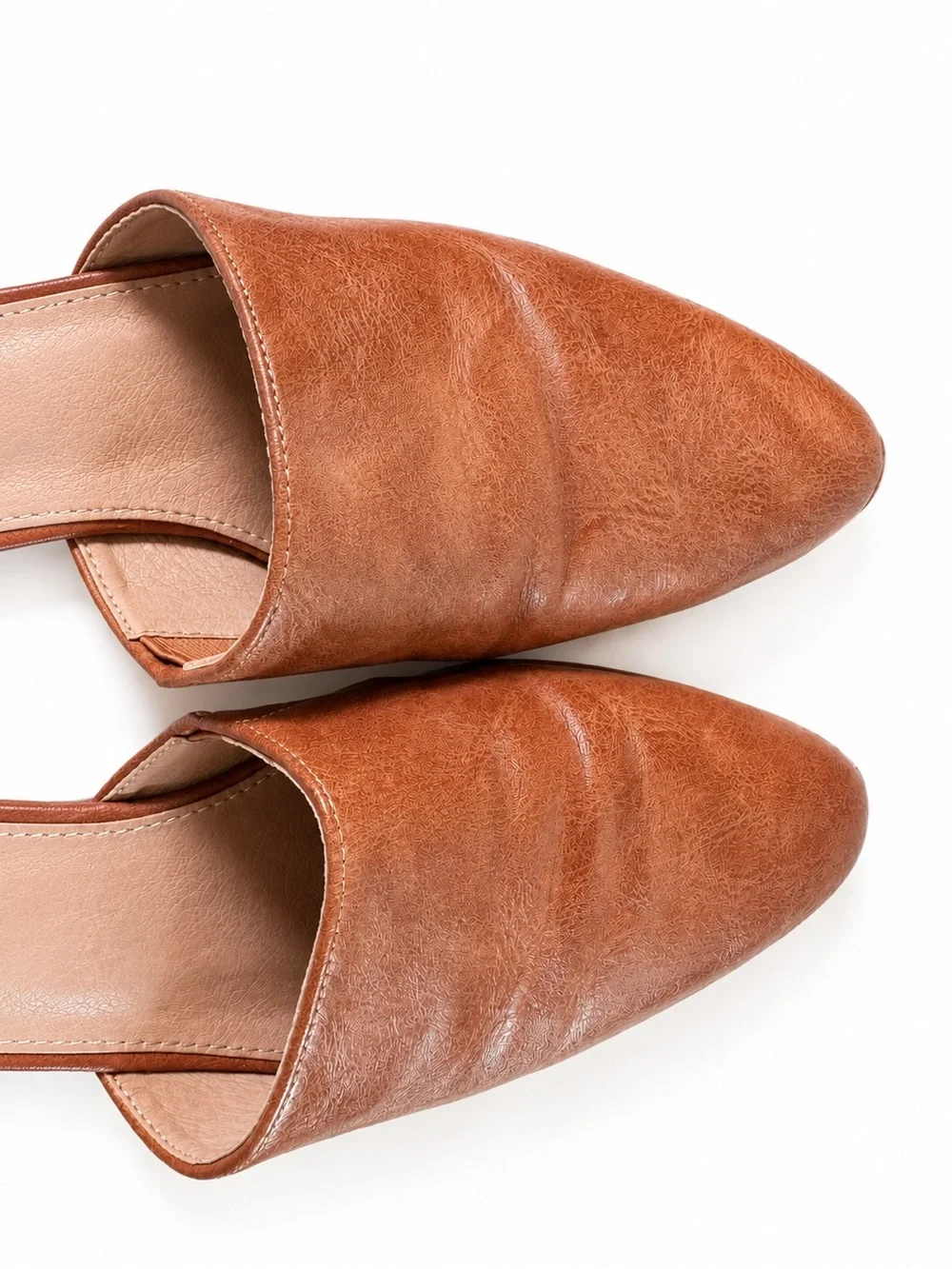 Catherine Malandrino Alaney Cognac Leather D’Orsay Flats Size 9